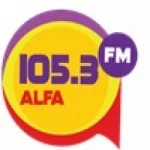 Logo da Rádio Alfa 105.3 FM