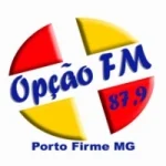 Logo da Rádio Opção 87.9 FM