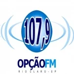 Logo da Rádio Opção 107.9 FM